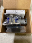 Emtek 2135US15 Square Tubular 2-1/2" Privacy Pocket Door Lock - Satin Nickel