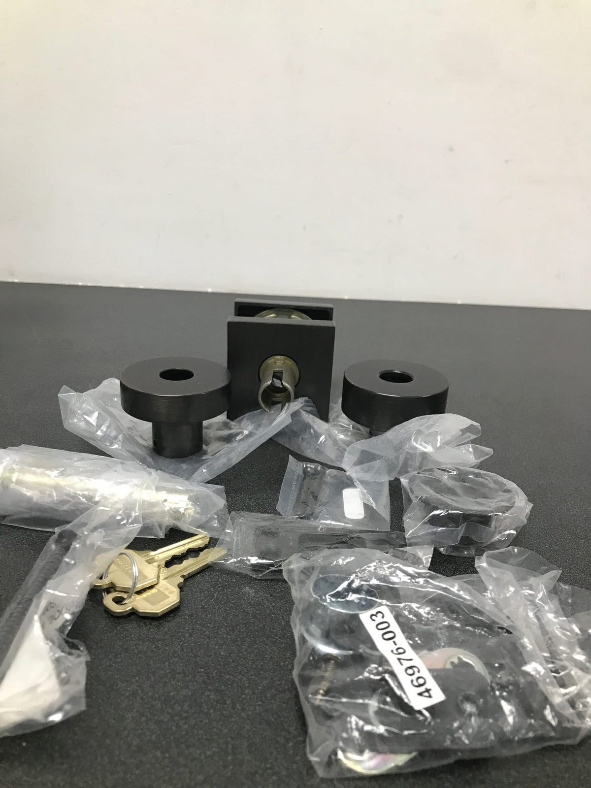 Baldwin ENCONCSR112 Contemporary Single Cylinder Keyed Entry Door Knob with Square Rose - Venetian Bronze