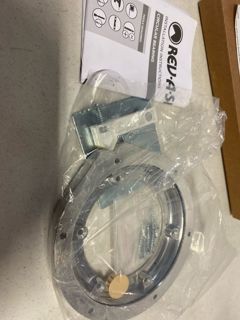 Rev-A-Shelf 4BS-7-1 Wood Classics 7" Aluminum Swivel Bearing Base for Kidney / D Shaped Lazy Susan Shelves - Aluminum