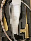 Bwe A-94034-BG Single Handle Pull Down Sprayer Kitchen Faucet Commercial Kitchen Sink Faucets for RV, Laundry in Brushed Gold