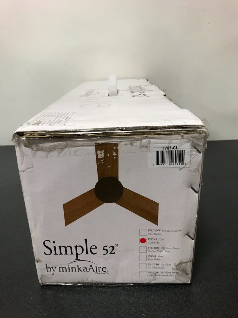 MinkaAire Simple 52" 3 Blade Indoor / Outdoor Ceiling Fan with Remote Included