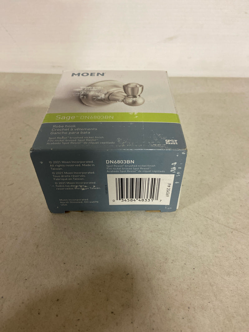 Moen DN6803BN Sage Single Robe Hook, Brushed Nickel