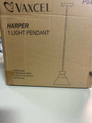 Vaxcel Lighting P0403 9" Wide Suspension Mini Pendant - Natural Brass