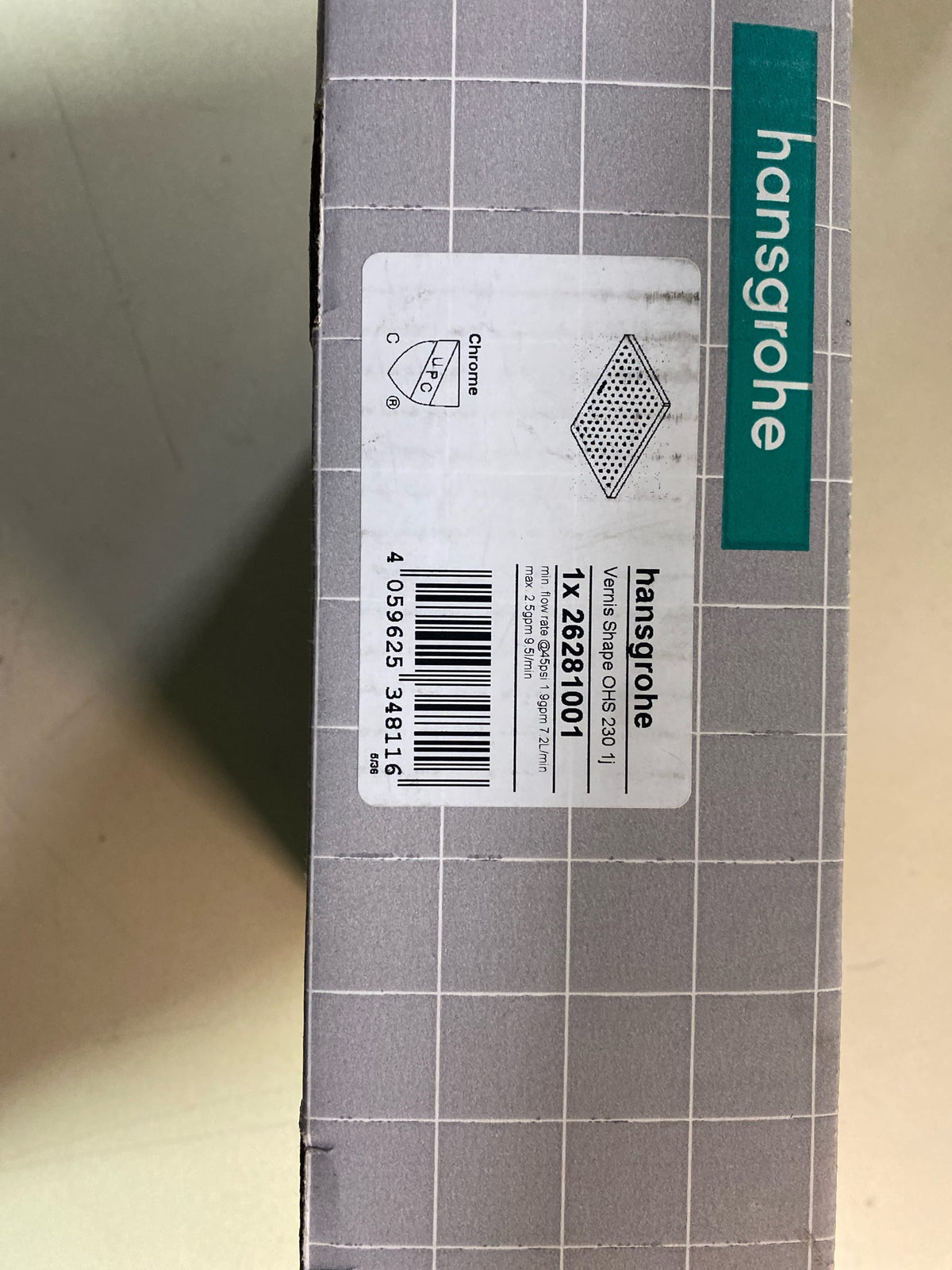 Hansgrohe 26281001 Vernis Blend 1-Spray Patterns 2.5 GPM 9 in. Fixed Shower Head in Chrome