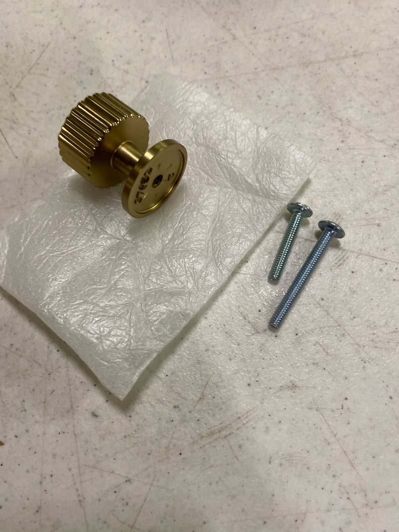 Amerock BP37652BBZ Ballard 1-1/8 Inch Fluted Mushroom Cabinet Knob - Golden Champagne