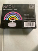 7.5 in. White Novelty Integrated LED Neon Rainbow Table Lamp