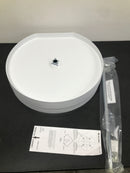 Rev-A-Shelf 7012-20-11-52 RAS Polymer 20 Inch D-Shaped 2 Shelf Lazy Susan Set with Adjustable 24-31 Inch Shaft - White