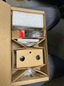 Baldwin FDCURLTRR150 Curve Left Handed Non-Turning Two-Sided Dummy Door Lever Set with Traditional Round Rose - Satin Nickel