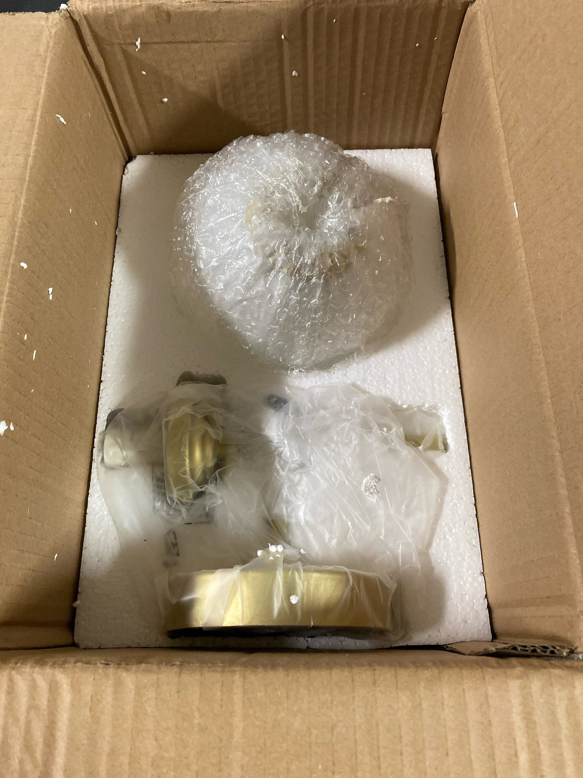 Living District Ansley 1-Light Iron & Glass Bath Sconce in Brass/Frosted White