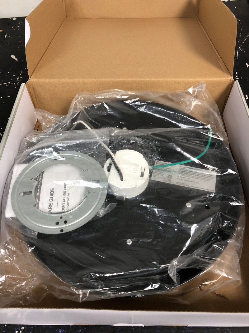 Commercial electric FM11LP6WYMMBKHD 11 in. Matte Black Integrated LED Dimmable Selectable CCT Flush Mount Indoor Ceiling Light