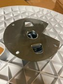 REV-A-SHELF Polymer Kidney-Shaped 1-Shelf Lazy Susan w/Bottom Mount Rotating Post for Corner Wall Cabinets