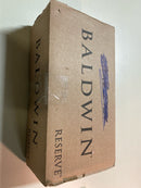 Baldwin Reserve PVROUTAR190 Privacy Round Knob and Traditional Arch Rose with 6AL Latch and Dual Strike Brass Finish