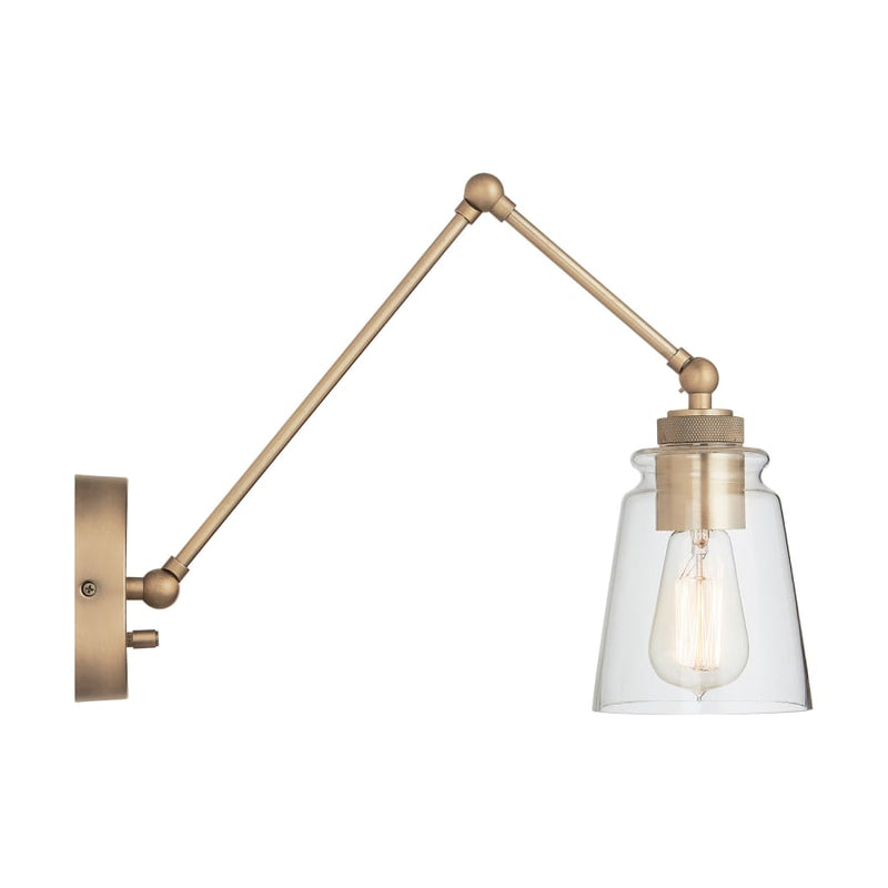 Bellevue Single Light 26" Tall Bathroom Sconce - Aged Brass