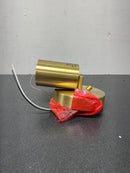 Globe Electric 59765 Pratt 1-Light Track Lighting Spotlight, Matte Brass, Gold