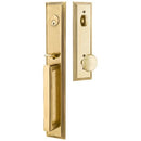 Emtek 4212PUS7 Melrose Full Plate Single Cylinder Keyed Entry Handleset with Providence Interior Knob - French Antique