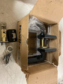 Kwikset 720HFLRCT-514 Halifax Passage Door Lever Set with Rectangle Rose - Matte Black