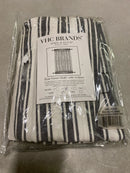 VHC Brands, Sawyer Mill Ticking Stripe Door Panel, Black, 72x40