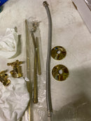 Brasstech 493X/06 Lavatory Supply Kit with Cross Handles - Antique Brass