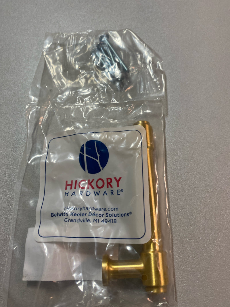 Hickory hardware H077851BGB Piper Collection Pull 3 in. (76 mm) Center to Center Brushed Golden Brass Finish Modern Zinc Bar Pull 1-Pack