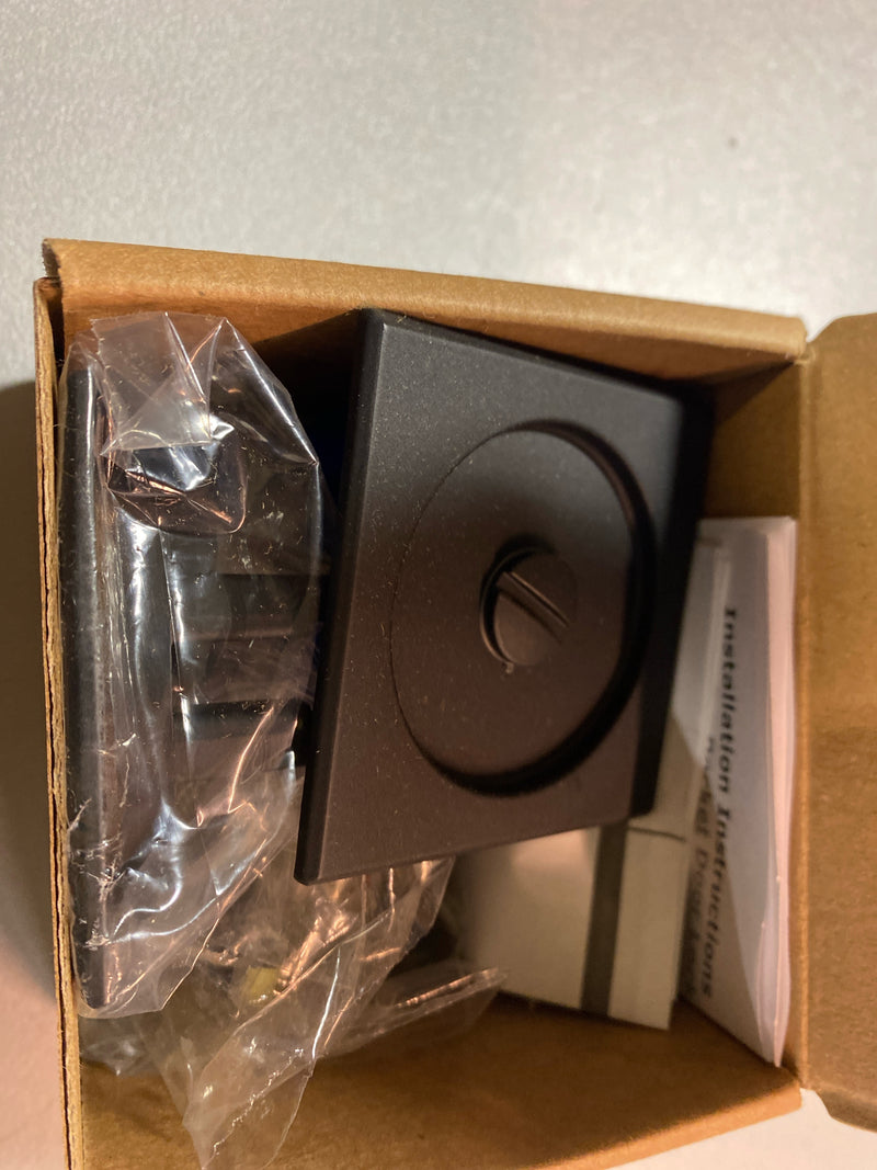 Emtek 2135US19 Square Tubular 2-1/2" Privacy Pocket Door Lock - Flat Black