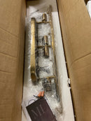 Minka Lavery 3694-732 Elora 4 Light 28" Wide Bathroom Vanity Light with Water Glass Shade - Legacy Brass
