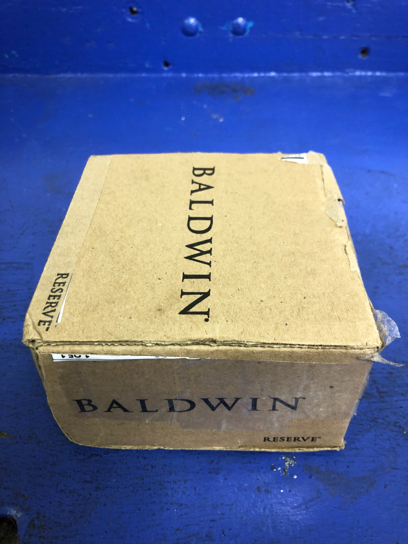 Baldwin Crystal Non-Turning One-Sided Dummy Door Knob with Arch Rose - Polished Chrome