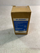 Elegrp 2205 30 Amp 125/250V, NEMA 14-30R Surface Mount Power Outlet, Single Straight Blade Range & Dryer Outlet Grounding, Black