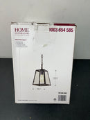 Home 1-Light Matte Black and Glass Mini Pendant