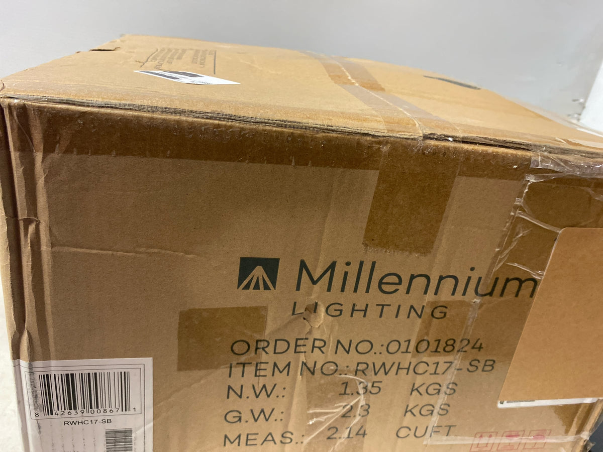 Millennium Lighting RWHC17-SB RLM Single Light 17" Wide Pendant - Satin Black