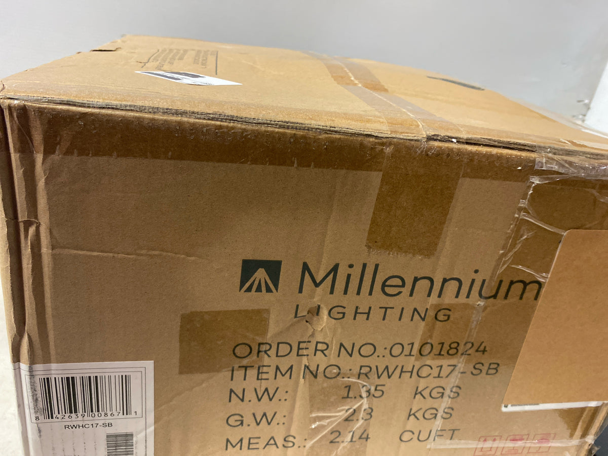 Millennium Lighting RWHC17-SB RLM Single Light 17" Wide Pendant - Satin Black