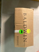 Baldwin ENCURRTRR044 Curve Right Handed Single Cylinder Keyed Entry Door Lever with Round Rose - Satin Brass