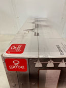 Globe electric 50700 Estoril 24 in. 3-Light Brushed Steel Vanity Light with Frosted Glass Shades for Bathroom, Includes 5-Piece Accessory Set