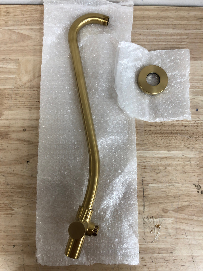 Kohler K-76336-2MB Gooseneck Rainhead Arm with 3-way Diverter - Vibrant Brushed Moderne Brass