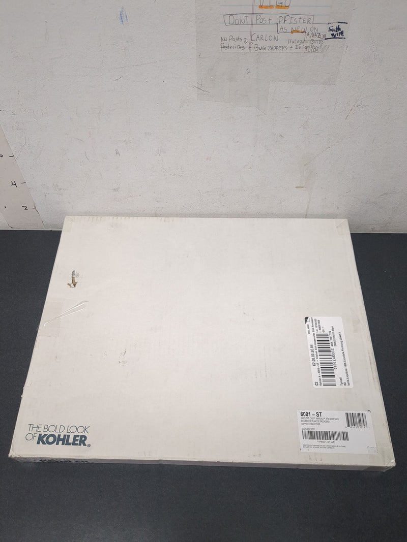 Kohler K-6001-ST Left Bowl Stainless Steel Sink Rack for Marsala and Executive Chef Sinks - Stainless Steel