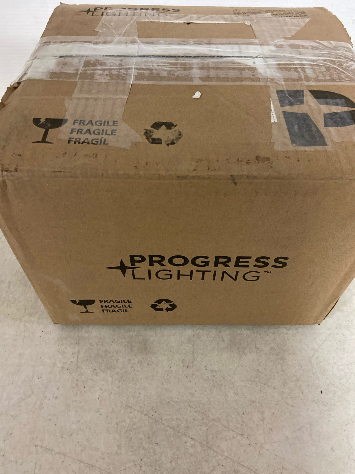 Progress Lighting P3288-09 Economy Fluted Glass Series Two-Light Bathroom Fixture with Clear Ribbed Glass Shades - Brushed Nickel