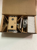 Baldwin PSSQUCFR190 Square Passage Door Lever Set with 5 Inch Rectangle Rose from the Reserve Collection - Satin Black
