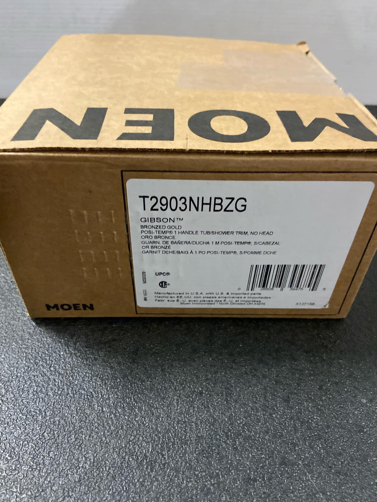 Moen Gibson Bronzed Gold Posi-Temp One-Handle Tub Shower Trim Set without Showerhead, Valve Required, T2903NHBZG