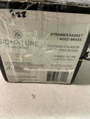 Signature Hardware SH171AGBR 3-1/2" Basket Strainer for Sinks up to 1" Thick - Aged Brass