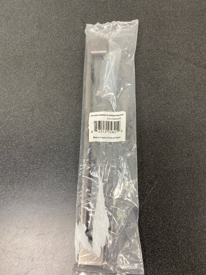 Jeffrey Alexander 635-256BNBDL Sutton 10-3/16" (256 mm) Center to Center Squared Sleek Large Cabinet Handle / Large Drawer Pull - Brushed Pewter