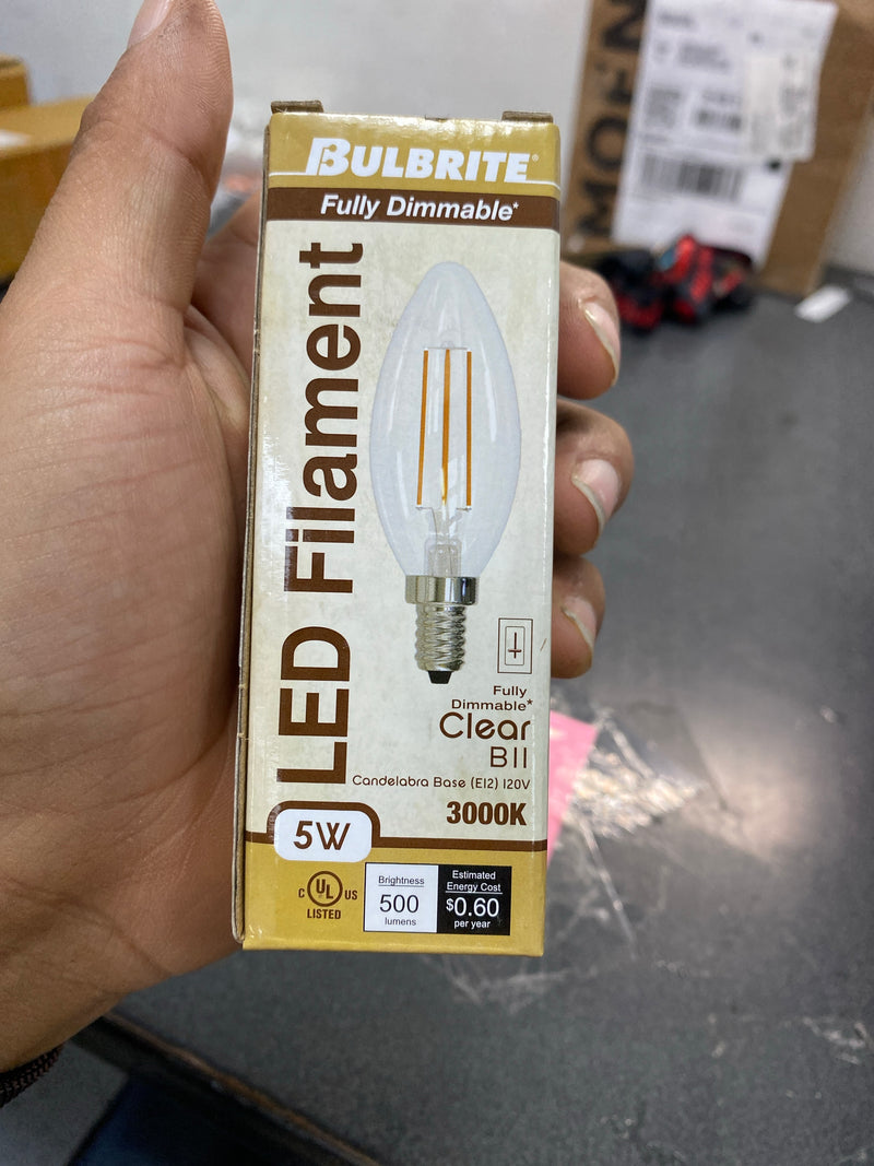 Bulbrite LED5B11/30K/FIL/E12/3