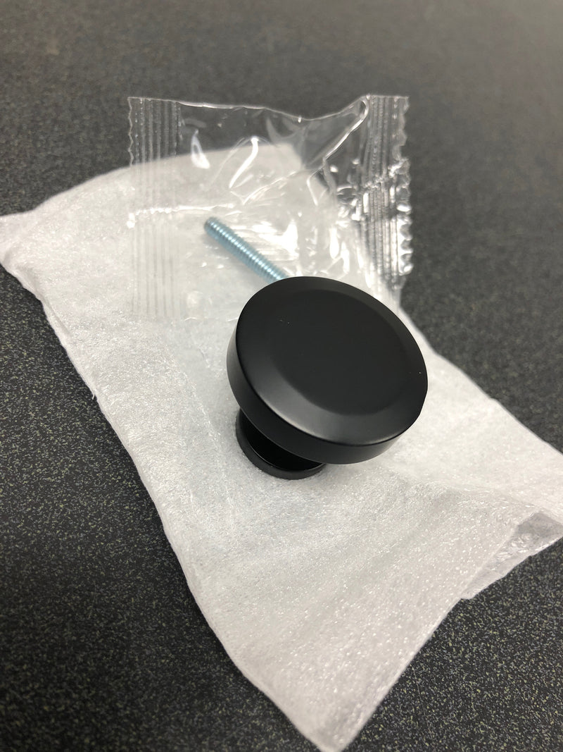 Schaub and Company 550-MB Heathrow 1-1/4" Contemporary Flat Disc Round Solid Brass Cabinet Knob - Matte Black