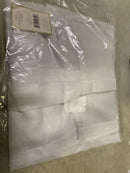 Exclusive home EH8325-02 2-63P Belgian Winter White Solid Sheer Double Pinch Pleat / Hidden Tab Curtain, 30 in. W x 63 in. L (Set of 2)