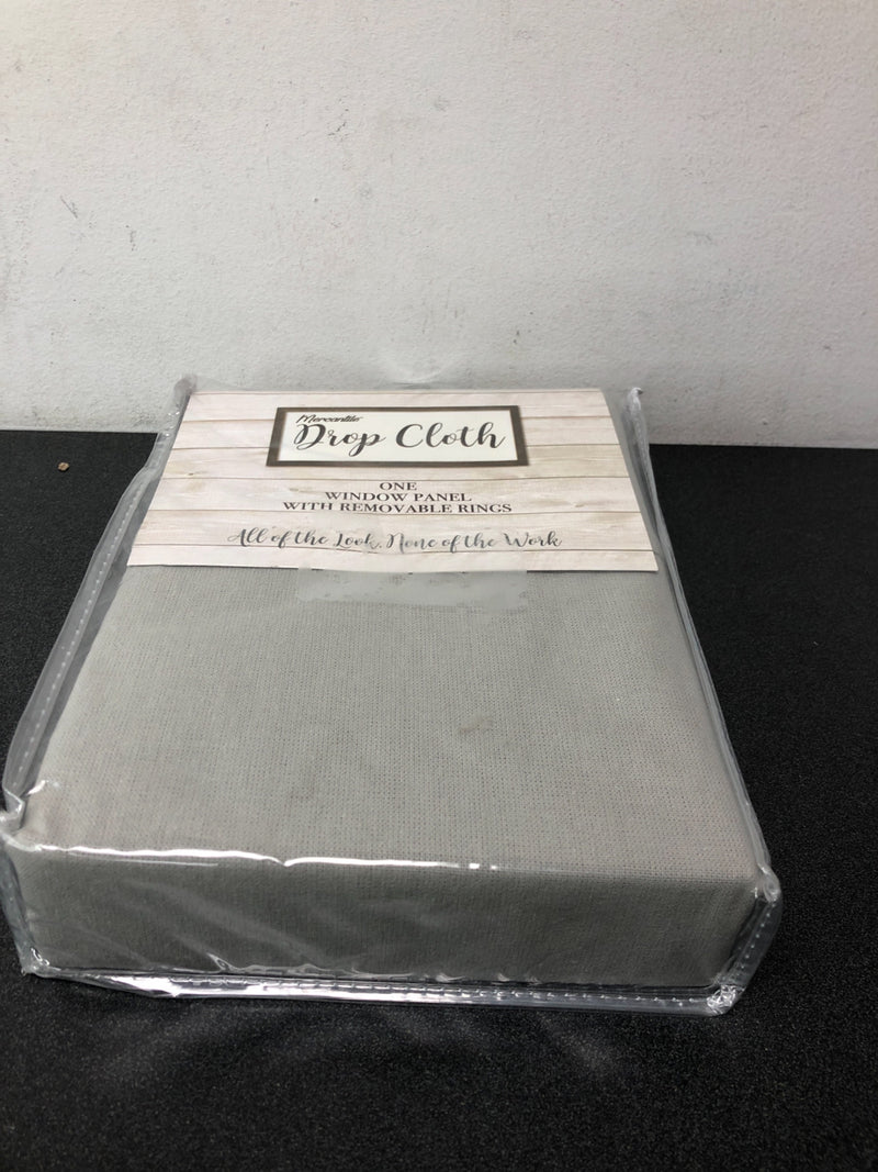 Mercantile FZE009AB1GRY Drop Cloth 50 in. W x 63 in. L Cotton Window Panel in Grey