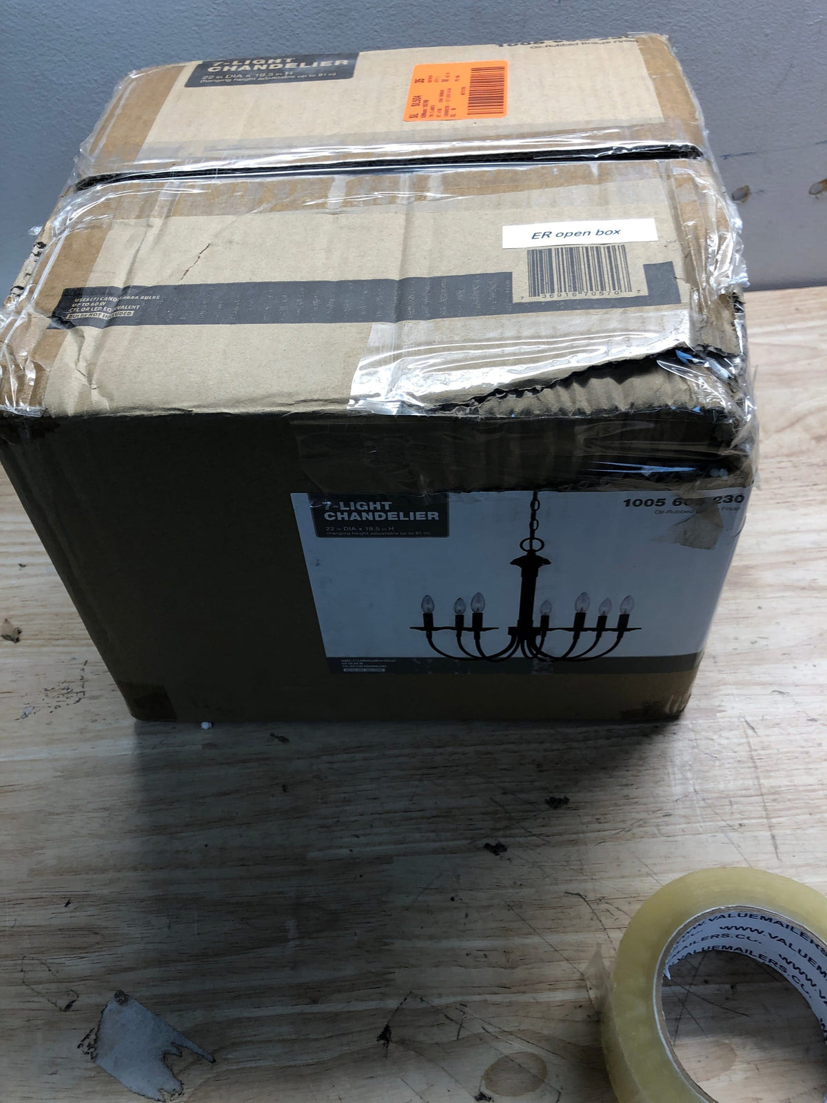 Unbranded DC-C4232 7-Light Oil Rubbed Bronze Candle Chandelier Light Fixture