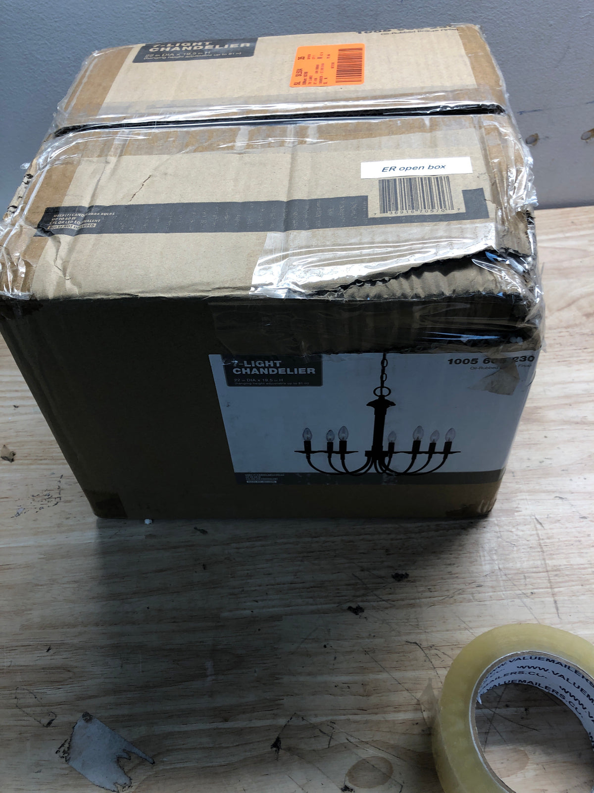 Unbranded DC-C4232 7-Light Oil Rubbed Bronze Candle Chandelier Light Fixture