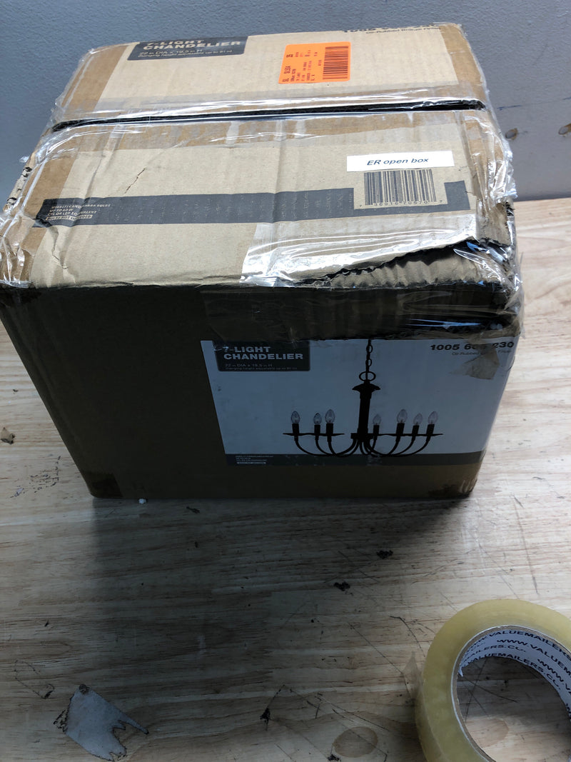 Unbranded DC-C4232 7-Light Oil Rubbed Bronze Candle Chandelier Light Fixture