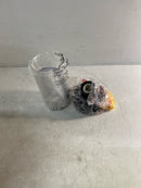 Golden lighting 7011-SF BLK-CLR Winslett 4.75 in. 1-Light Matte Black Semi-Flush Mount