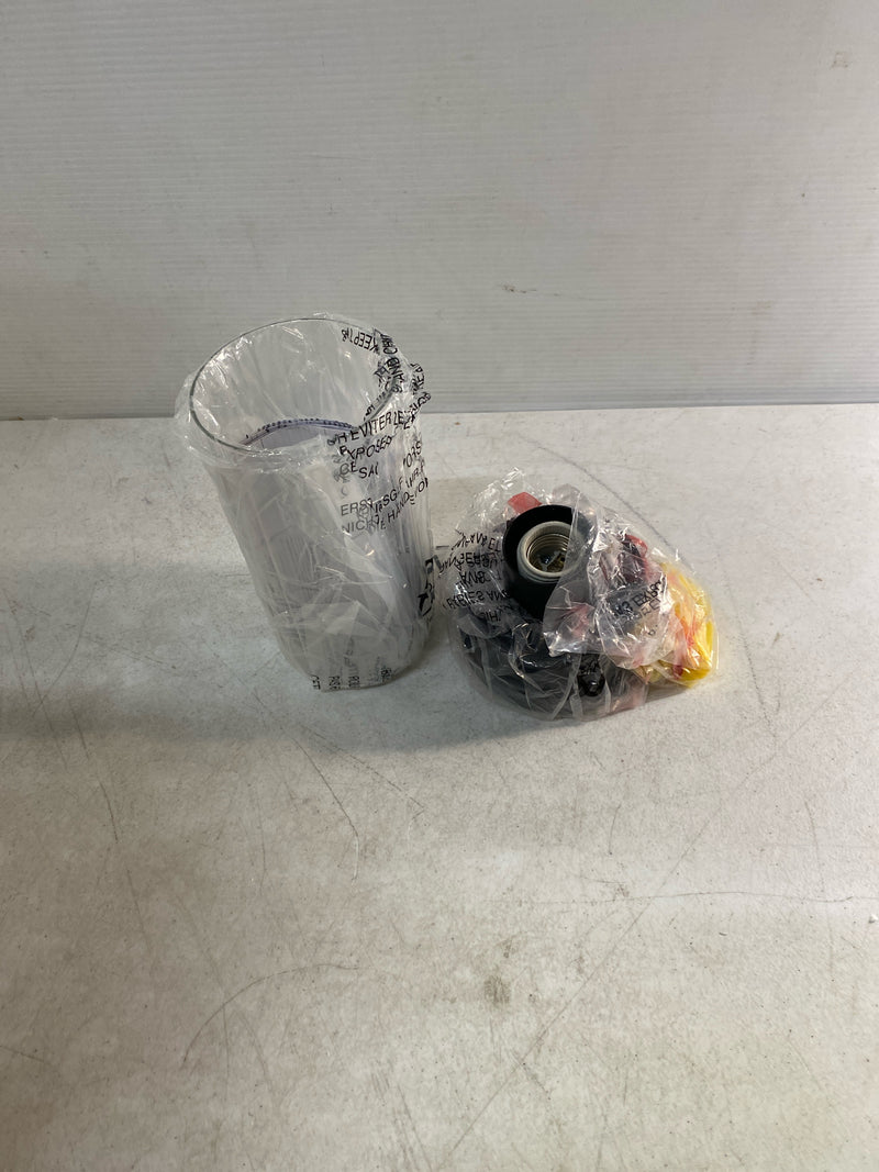 Golden lighting 7011-SF BLK-CLR Winslett 4.75 in. 1-Light Matte Black Semi-Flush Mount