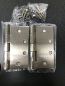 Emtek 92015 4.5" x 4.5" Square Corner Plain Bearing Mortise Hinge - Pair, Satin Nickel