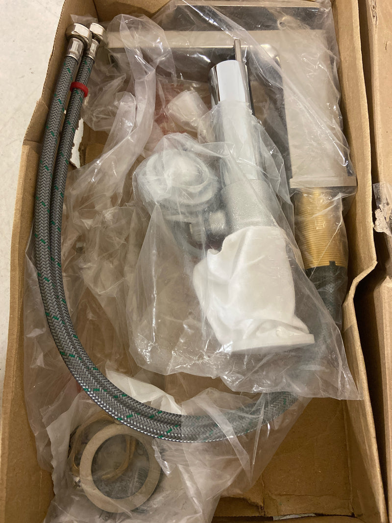 hansgrohe Tecturis E -Handle -Hole 6-inch Tall Bathroom Sink Faucet in Brushed Nickel, 73014821